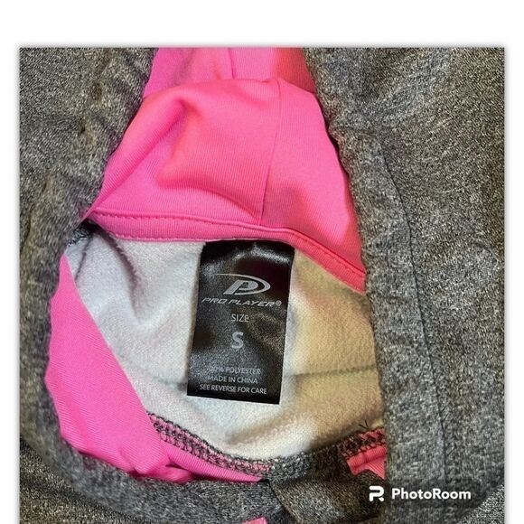 Pro Player Womens Sweater Gray Small Drawstring Hoodie Pockets - Picture 3 of 4